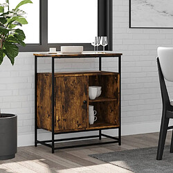 vidaXL Buffet chêne fumé 69x35x80 cm bois d'ingénierie