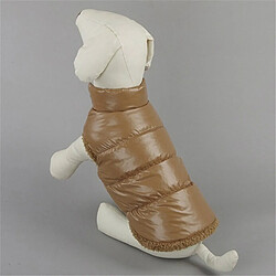 Wewoo Winter Dogs Pet Cat Rembourré Gilet Manteau Chiot Vestes Chaudes VêtementsTaille 2XL Café