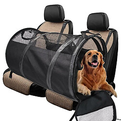 Justgreenbox Chien transporteurs arrière arrière pour animaux de compagnie housse de siège de voiture tapis hamac protecteur avec ceinture de sécurité Transportin Perro, Gris