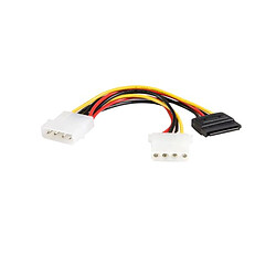 StarTech.com 6in LP4 - LP4 SATA Power Y Cable Adapter câble électrique Multicolore