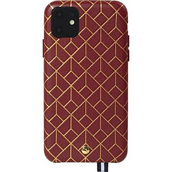 ARTEFAKT Coque pour iPhone 11 en Cuir St Germain avec bandoulière Bordeaux