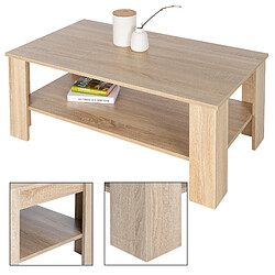 Acheter Ecd Germany Table basse de salon table d'appoint élégante moderne Sonoma chêne 100x43x57 cm