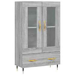 vidaXL Buffet haut sonoma gris 69,5x31x115 cm bois d'ingénierie