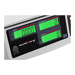 Helloshop26 Balance compteuse - 30 kg / 1 g - 3 écrans LCD - Batterie 72 h 14_0000595