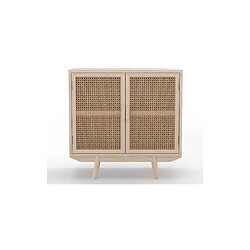 Acheter ICONIK INTERIOR Buffet en Bois Naturel - Design Boho Bali - 2 Portes - Treys Naturel