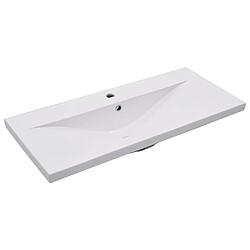 vidaXL Lavabo encastré 91 x 39,5 x 18,5 cm Céramique Blanc