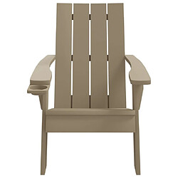 Avis Maison Chic Chaise de jardin - Fauteuil d'extérieur Adirondack marron clair 75x88,5x89,5 cm PP -MN21446