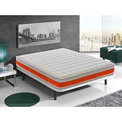 Materassi&Doghe Matelas 160x200 à mémoire de forme 22 cm et 11 zones différenciées modèle Eolie