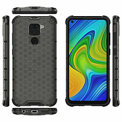 Coque en TPU peau en nid d'abeille antichoc gris pour votre Xiaomi Redmi Note 9/Redmi 10X 4G