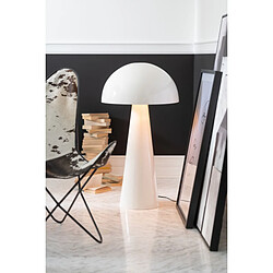 Dansmamaison Lampe Champignon Metal Brillant Blanc Extra Large