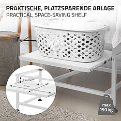 Avis ML-Design Socle de machine à laver avec étagère extensible base sèche-linge en acier blanc