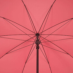 Hesperide Parasol droit rond Bogota - Inclinable - Diam. 250 cm - Rouge coquelicot pas cher