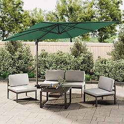 Maison Chic Parasol Jardin | Parasol déporté avec mat en aluminium Vert 300x300 cm - GKD19059