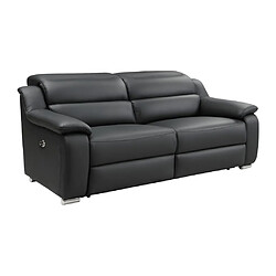 Vente-Unique Canapé 3 places et fauteuil relax électrique en cuir noir ARENA III pas cher