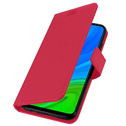 Avizar Housse Huawei P smart 2020 Étui Folio Porte carte Support Vidéo - rose