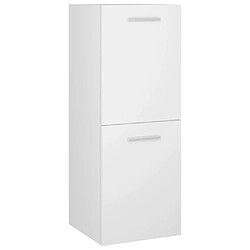 Acheter Maison Chic Ensemble de meubles de salle de bain,Armoire rangement Bain Blanc Aggloméré -MN79782