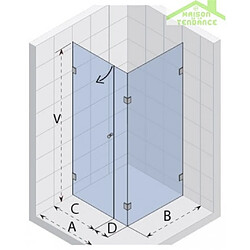 Avis Porte battante de douche universelle RIHO SCANDIC S204 en verre clair