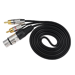 Acheter XLR 3Pin Femelle à 2RCA Mâle Jack Haut-Parleur Audio SplitterCable Connecteur 0.3M