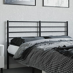 Avis Maison Chic Tête de lit moderne pour chambre - Décoration de lit métal noir 150 cm -MN66740