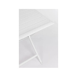 Mes Table de jardin pliante 110x70x71 cm en alu blanc - BAIO pas cher