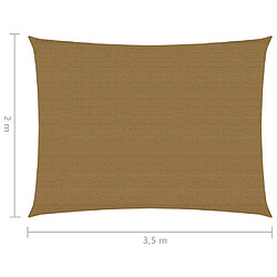 Avis Helloshop26 Voile d'ombrage 160 g/m² taupe 2 x 3,5 m PEHD 02_0009301