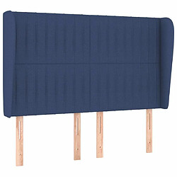 Maison Chic Tête de lit scandinave avec oreilles,meuble de chambre Bleu 147x23x118/128 cm Tissu -MN67859