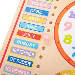 Bigjigs Toys Calendrier mural en bois pas cher