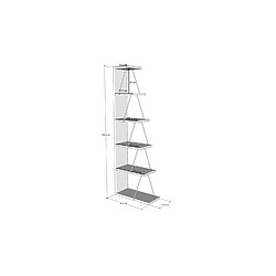 Avis Toilinux Bibliothèque 5 étagères en Mélaminé H.150cm - Blanc