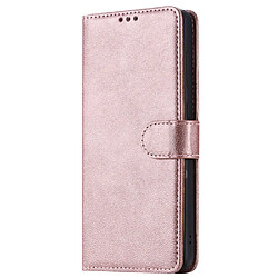 Etui en PU rabat détachable 2 en 1 avec support or rose pour votre Samsung Galaxy A71