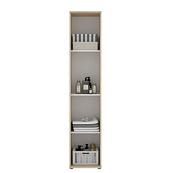 Acheter Pegane Armoire en panneaux de particules mélaminés coloris chêne naturel - Longueur 38.8 x Profondeur 35.3 x Hauteur 190.2 cm