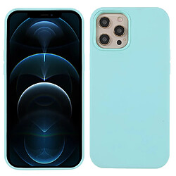 Coque en silicone, antichoc bleu de la mer de glace pour votre Apple iPhone 12/12 Pro 6.1 pouces