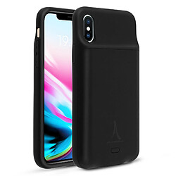 Coque iPhone X / XS Protection Rigide 2 en 1 Batterie 3500mAh Akashi Noir