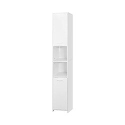 Acheter ML DESIGN MODERN LIVING Meuble haute salle de bain colonne étroite de rangement blanc MDF 30x190x30 cm