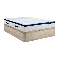 Vente-Unique Ensemble 140 x 200 cm sommier coffre naturel clair + matelas ressorts ensachés ép.30cm - MARQUIS de PALACIO