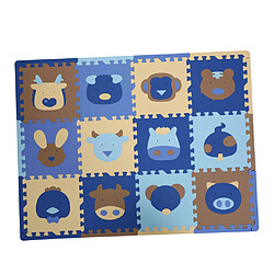 Avis Tapis de puzzle 12pieces mousse exercice imbriquent carreaux de sol sheng-xiao bleu