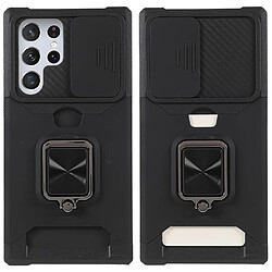 Coque en TPU anti-rayures avec béquille noir pour votre Samsung Galaxy S22 Ultra