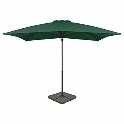 Maison Chic Parasol Jardin | Parasol avec base portable Vert - GKD58116