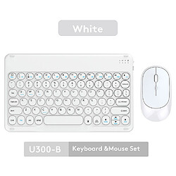 Bluetooth Keyboard Mouse French French Spanish White Clavier Souris de clavier