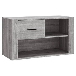 Maison Chic Armoire à Chaussures,Meuble de Rangement à Chaussures Sonoma gris 80x35x45 cm Bois d'ingénierie -MN44105