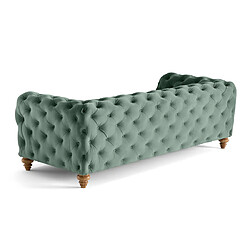 Avis Lisa Design Walter - canapé 3 places chesterfield en velours - pieds bois