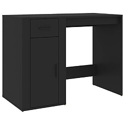 Helloshop26 Bureau table poste de travail meuble d'ordinateur informatique étude 100 x 49 x 75 cm bois d'ingénierie noir 02_0023883