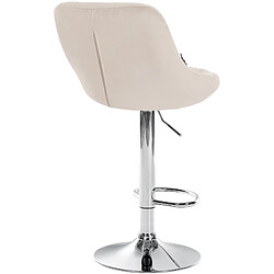 Non Tabouret de bar Lazio velours chrome pas cher