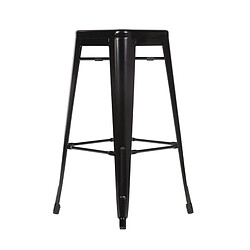 Avis Tabourets Hauts en Acier Galvanisé Noirs - Lot de 4 - Bolero Bistro