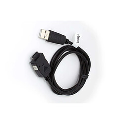 vhbw câble de données USB remplace Samsung PCB113 pour téléphone - noir 100cm