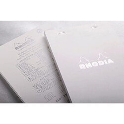 Bloc-bureau Rhodia Premium blanc 21 x 31,8 cm petits carreaux 80 feuilles - Lot de 5