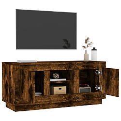 Acheter vidaXL Meuble TV chêne fumé 102x35x45 cm bois d'ingénierie