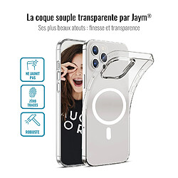 JAYM - Coque Souple Transparente compatible avec [ APPLE IPHONE 15 ] - Souple et résistante - Traitement Anti-jaunissement - Anti-bulles