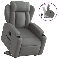 vidaXL Fauteuil inclinable Gris foncé Tissu