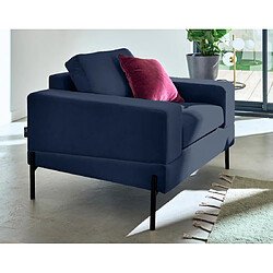 Lisa Design Isaure - fauteuil en velours Isaure - fauteuil en velours - Bleu marine