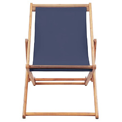 Avis Maison Chic Chaise pliable de plage pour relaxTissu et cadre en bois Bleu -GKD20122